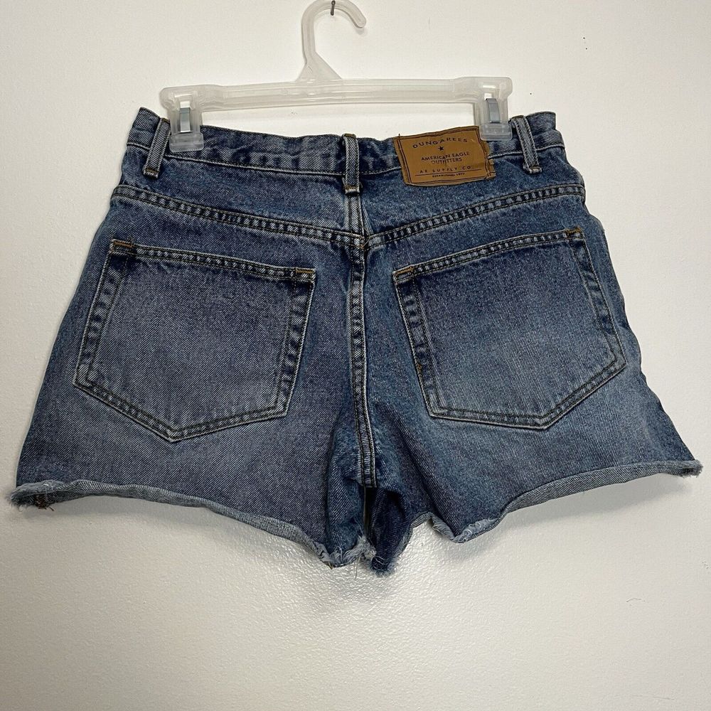 Dungarees Women's American Eagle Cut off Jean Shorts Y2k Lt Blue Size‎ 6 - Picture 2 of 5